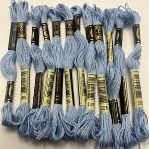 12 PACK - 3325 DMC 6-Strand Embroidery Cotton 8.7yd-Very Light Blue BRAND NEW